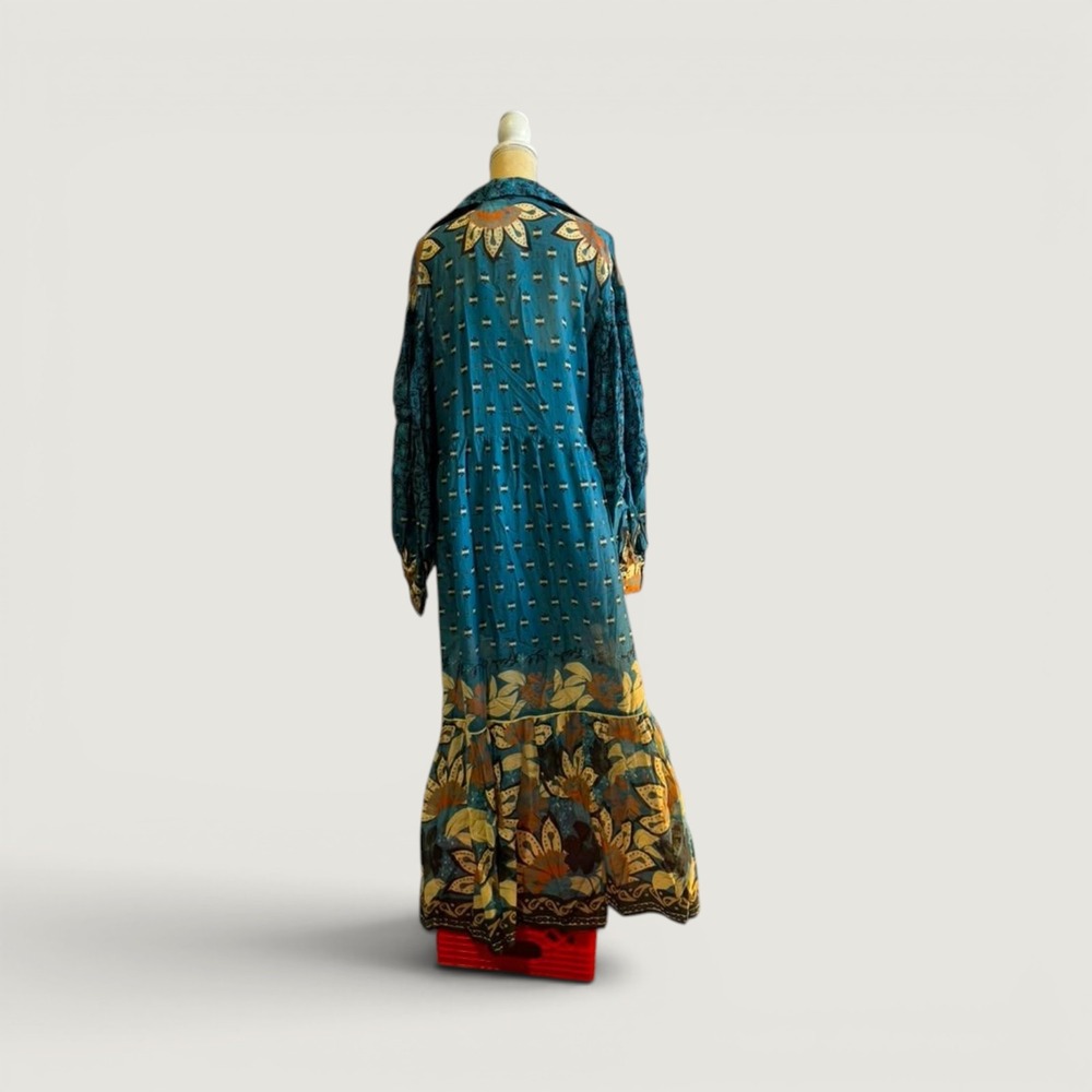 FARM Rio Teal Floral Maxi Dress - Picture 3 of 11